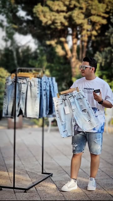 شلوارک جین مردانه